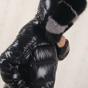 Black Puffer Jacket with Fur Trim
Removable fur
Very thick and soft fur